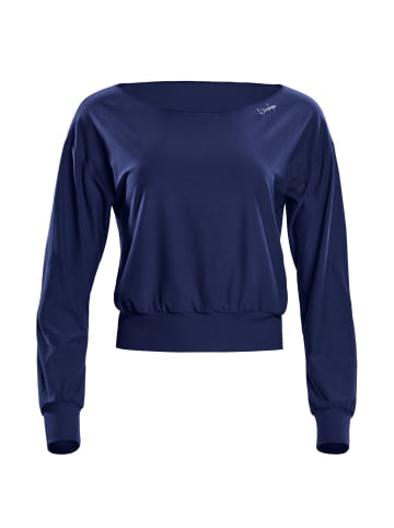 Winshape Functional Light and Soft Cropped Long Sleeve Top LS003LS in dark blue