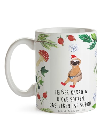 Mr. & Mrs. Panda Teetasse Faultier Kakao mit Spruch in Weiß