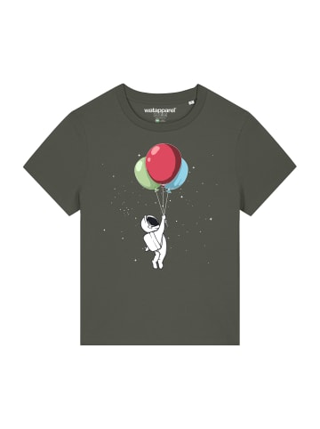 wat? Apparel T-Shirt Little Balloon Astronaut in Khaki
