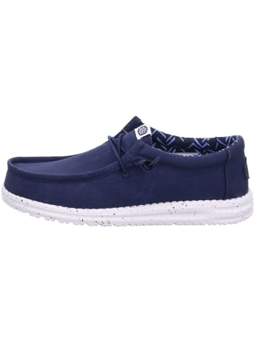Hey Dude Herren Halbschuhe Wally Canvas in Blau