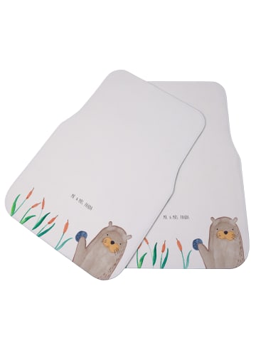 Mr. & Mrs. Panda Fußmatte PKW Otter Stein ohne Spruch in Weiß