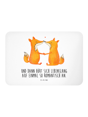 Mr. & Mrs. Panda Kühlschrankmagnet Füchse Liebe mit Spruch in Weiß