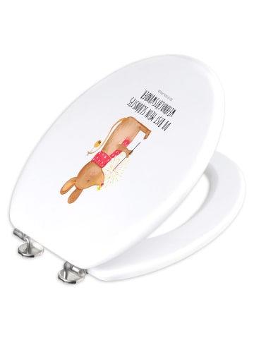 Mr. & Mrs. Panda Toiletten-Sitz Maus Weihnachten mit Spruch in Weiß