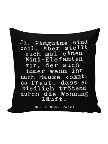 Mr. & Mrs. Panda Kissen Ja, Pinguine sind cool.... mit Spruch in Schwarz