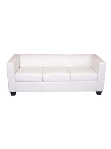 MCW 3er Sofa Lille, Kunstleder, weiß