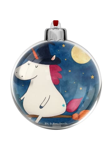 Mr. & Mrs. Panda Christbaumkugel Einhorn Hexe Design ohne Spruch in Weiß