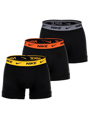 Nike Boxershort 3er Pack in Schwarz/Grau/Orange/Gelb