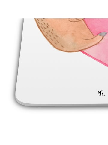 Mr. & Mrs. Panda Untersetzer Faultiere Herz ohne Spruch in Weiß