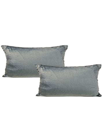 JACK 2er Set Teddy Flausch Kissenhülle Kissenbezug in Grau