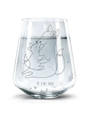Mr. & Mrs. Panda Trinkglas Fuchs Mama ohne Spruch in Transparent