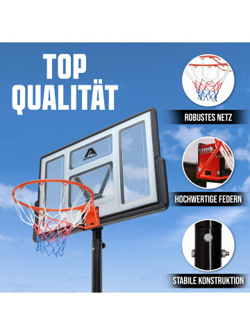 Apollo Basketballkorb Kinder " Outdoor Korb Set mit Ständer " in schwarz/weiß