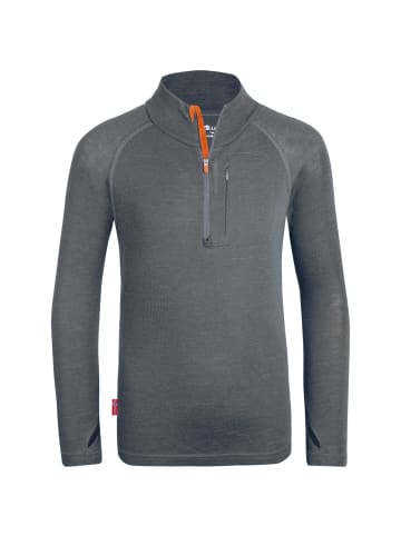 Trollkids Pullover "Lofoten" in Anthrazit/Orange