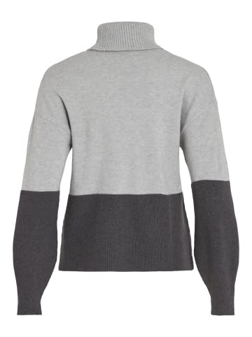 Vila Strickpullover in Light Grey Melange