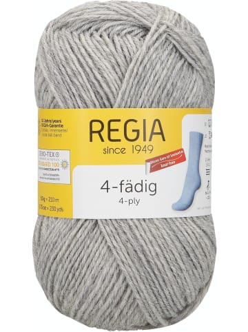 Regia Handstrickgarne 4-fädig Uni, 50g in Light Grey Streaked