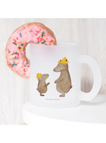 Mr. & Mrs. Panda Teeglas Bären mit Hut ohne Spruch in Transparent