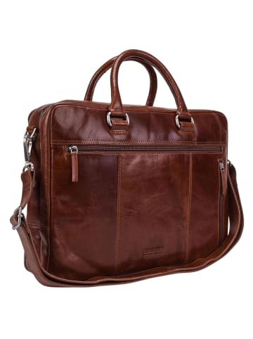 Leonhard Heyden Cambridge Aktentasche Leder 40 cm cognac