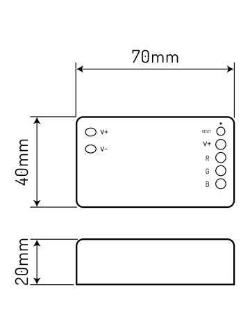 LED Line LED line® Controller VARIANTE RF WIFI TUYA RGBW in Weiß