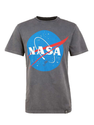 Re:Covered T-Shirt NASA Vintage Logo Washed Grey in Grey