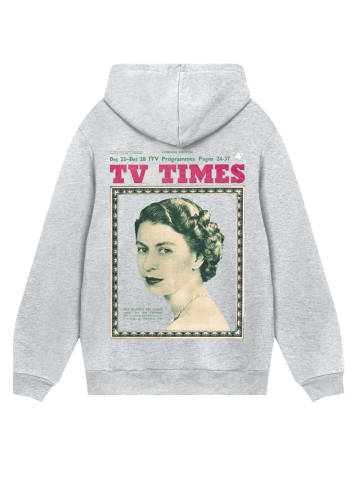 F4NT4STIC Hoodie TV Times Queen Elizabeth II 1957 Cover in grau meliert