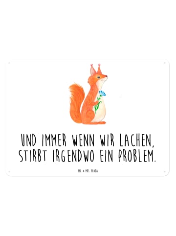 Mr. & Mrs. Panda tafel Eichhörnchen Blume mit Spruch in Weiß