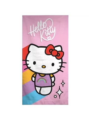 Hello Kitty Rainbow Badelaken, Strandtuch 70x140cm (Schnell trocknend)