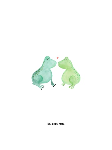 Mr. & Mrs. Panda Trinkflasche Frosch Liebe ohne Spruch in Weiß