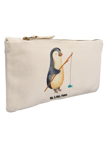 Mr. & Mrs. Panda Schminktasche Pinguin Angler ohne Spruch in Weiß