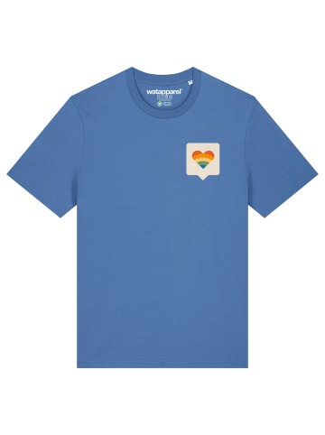 wat? Apparel T-Shirt Von Herzen in Bright Blue