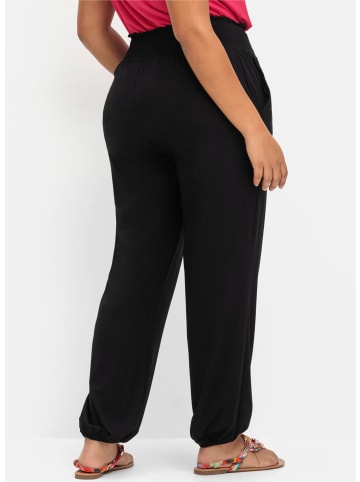 sheego Jerseyhose in schwarz