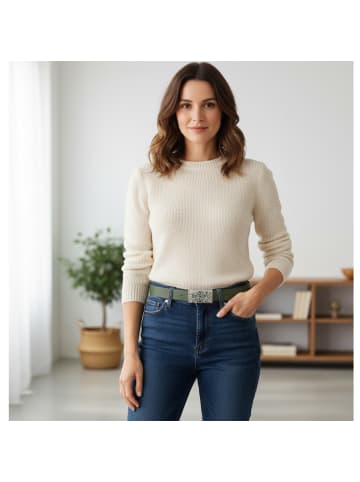 FRONHOFER Ledergürtel in Creme