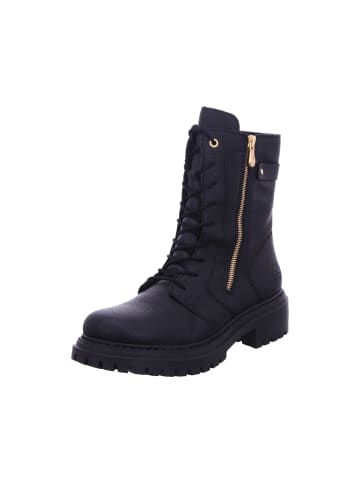 rieker Damenschnürrstiefel warm flach HWK Damen Stiefel in  Schwarz