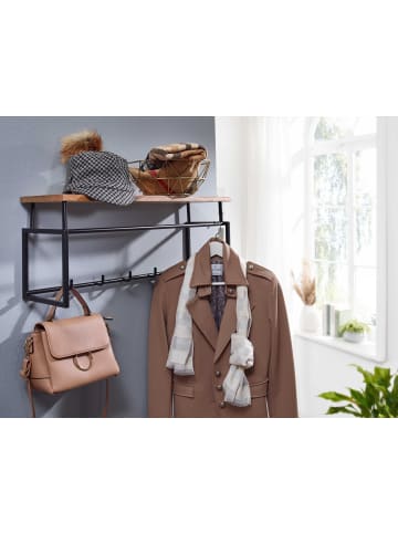 FineBuy Wandgarderobe "FB76206" in Braun /