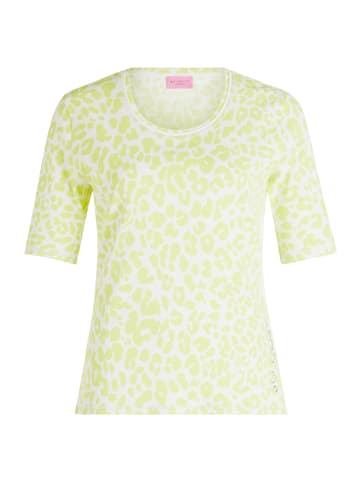Betty Barclay Basic Shirt mit Rippenstruktur in Cream/Green