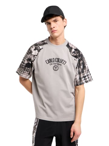 Carlo Colucci T-Shirt Felicetti in Grau / Schwarz