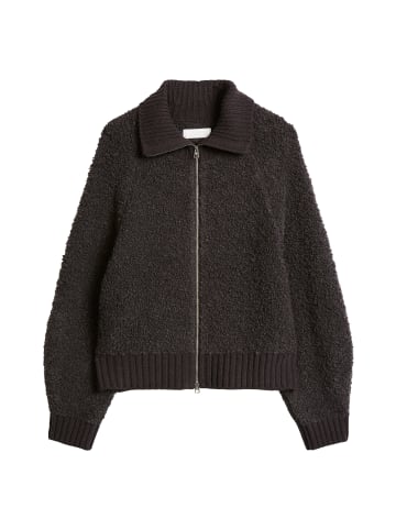 Marc O'Polo Zip-Cardigan loose in Stone Brown Melange