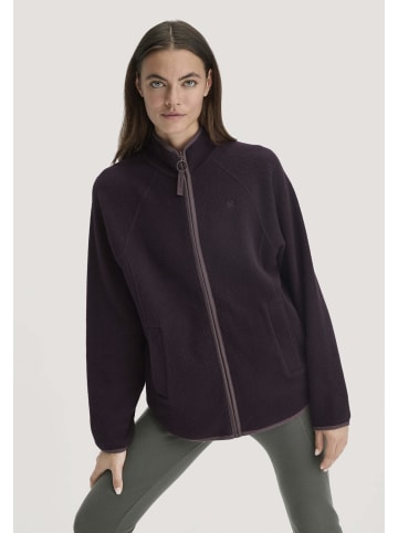 Hessnatur Fleece Jacke in schwarzbeere