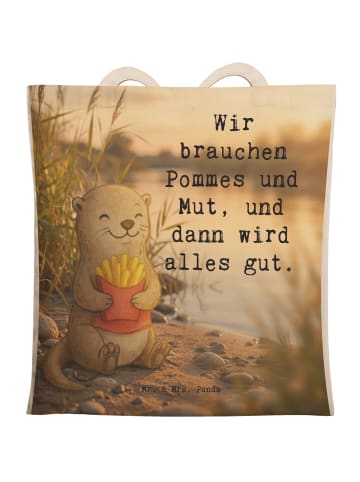 Mr. & Mrs. Panda Tasche Otter Pommes Design mit Spruch in Weiß