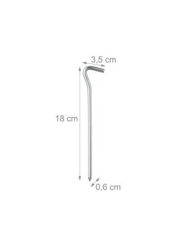 relaxdays 48x Zeltheringe in Silber - (L)18 cm