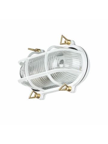 Licht-Erlebnisse Außen Wandlampe (B)21 x (H)13 cm in Weiß