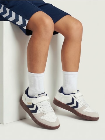 Hummel Klettverschluss Sneaker Handball Perfekt Lebensstil Kinder in WHITE/BLACK IRIS