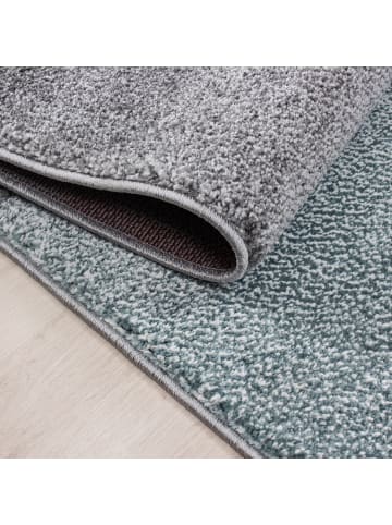 KADIMA DESIGN Teppich Kurzflor Waschbar Karo SOLDA Strapazierfähig OEKO-TEX in Blau