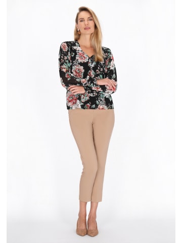 Usha Women Blouse in black multicolor