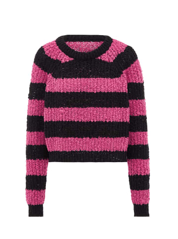 Libbi Damen Sweater in Schwarz Pink