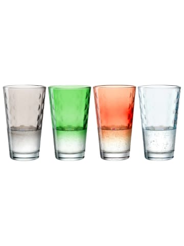 LEONARDO 4er Set Trinkgläser Optic 540 ml in bunt