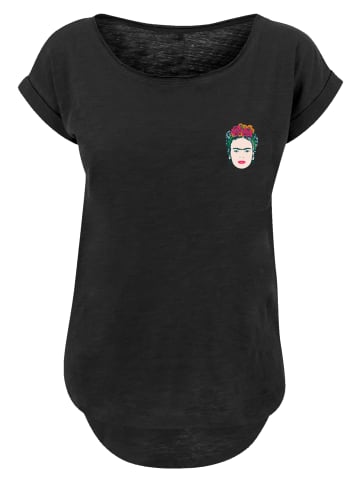 F4NT4STIC Long Cut T-Shirt Frida Kahlo Small Illustration in schwarz