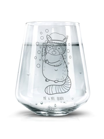 Mr. & Mrs. Panda Trinkglas Waschbär ohne Spruch in Transparent