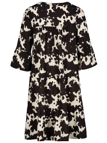 Sublevel Gemusterte Tunikabluse mit Rüschenärmeln und Volants in Braun-3