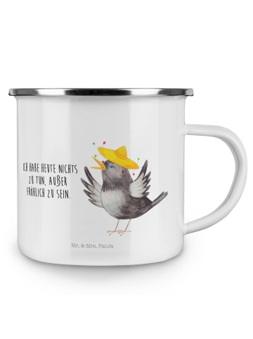 Mr. & Mrs. Panda Kaffeetasse Rabe Sombrero mit Spruch in Weiß