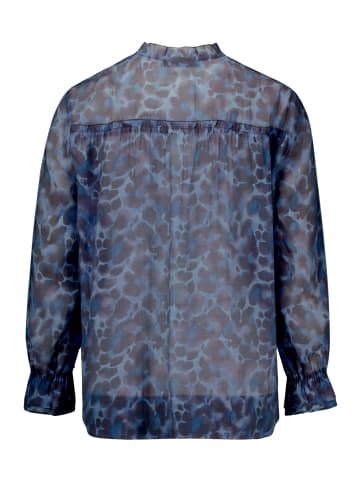 Betty Barclay Chiffonbluse mit Animalprint in Blau/Braun