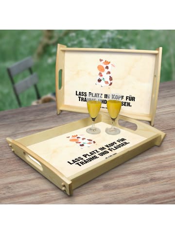 Mr. & Mrs. Panda Holztablett Kuh mit Spruch in Vintage
